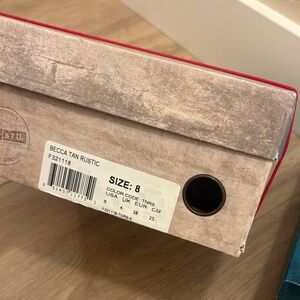 Bed Stu Tan and Red Rustic Storage Box